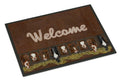 Welcome Mat with Cows Doormat Indoor Outdoor 18H X 27W Front Door Mat Rugs for Entryway, Non Slip Washable