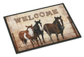 Welcome Mat with Horses Doormat Indoor Outdoor 18H X 27W Front Door Mat Rugs for Entryway, Non Slip Washable