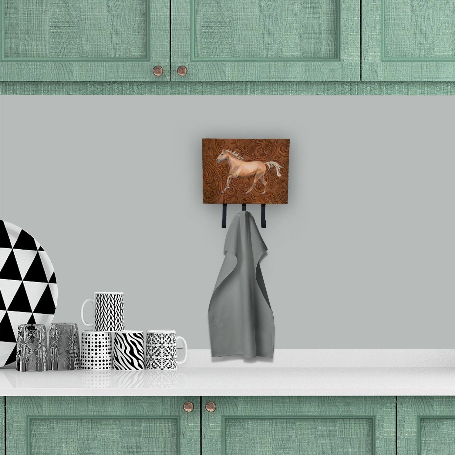 Horse Leash or Key Holder Wall Hooks, Coat Rack Wall Mount, for Hanging Keys, Towels, Aprons, Leashes