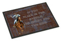 Roper Horse If you climb in the saddle, be ready for the ride Doormat Indoor Outdoor 18H X 27W Front Door Mat Rugs for Entryway, Non Slip Washable