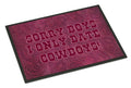 Sorry Boys I only date cowboys in pink Doormat Indoor Outdoor 24H X 36W Front Door Mat Rugs for Entryway, Non Slip Washable Low Pile,