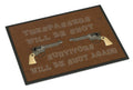Tresspassers will be shot Doormat Indoor Outdoor 24H X 36W Front Door Mat Rugs for Entryway, Non Slip Washable Low Pile,