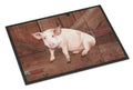 Pig at the barn door Doormat Indoor Outdoor 18H X 27W Front Door Mat Rugs for Entryway, Non Slip Washable