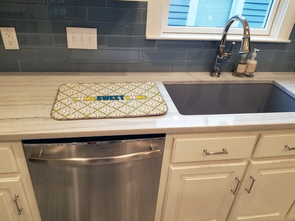 Home Sweet Home Dish Drying Mat Absorbent Dish Drying Mat Pad for Kitchen Counter Dish Drainer Mat for Countertop, 14 x 21", Multicolor