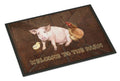 Welcome to the Farm with the pig and chicken Doormat Indoor Outdoor 24H X 36W Front Door Mat Rugs for Entryway, Non Slip Washable Low Pile,