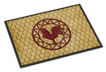 Rooster Chicken Coop Doormat Indoor Outdoor 24H X 36W Front Door Mat Rugs for Entryway, Non Slip Washable Low Pile,
