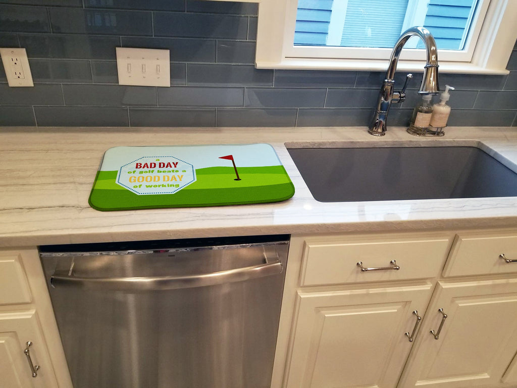 A Bad Day at Golf Dish Drying Mat Absorbent Dish Drying Mat Pad for Kitchen Counter Dish Drainer Mat for Countertop, 14 x 21", Multicolor