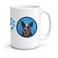 Blue Australian Cattle Dog Ceramic Coffee Mug 15 oz Decorative Large C Handle Mug Cup for Tea, Cocoa Hot Chocolate