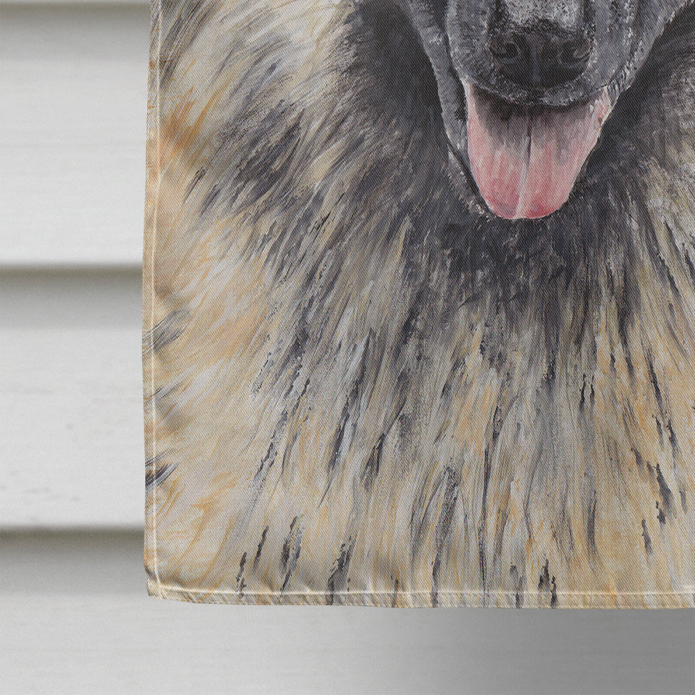 Belgian Tervuren Fall Leaves Portrait House Flag 28x40 Porch Sleeve Pole Decorative Outside Yard Banner Artwork Wall Hanging, Polyester