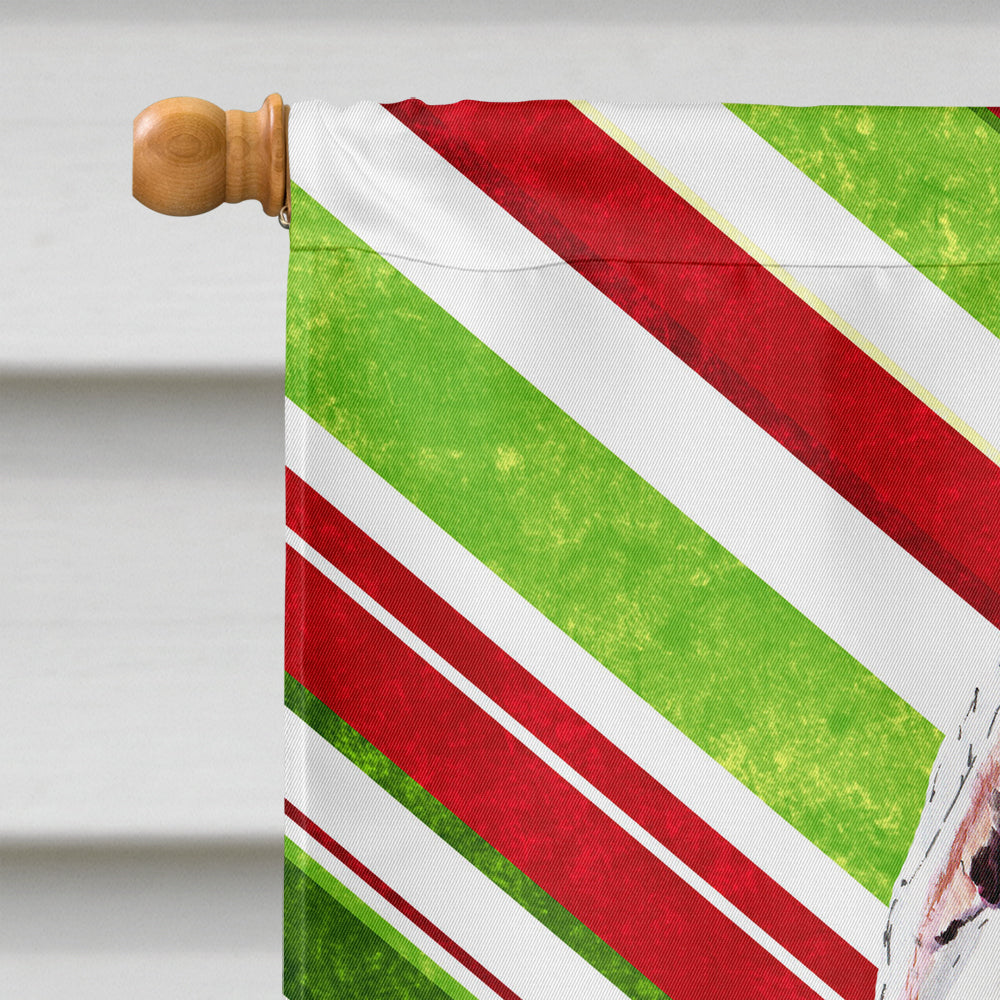 Pit Bull Candy Cane Holiday Christmas House Flag 28x40 Porch Sleeve Pole Decorative Outside Yard Banner Artwork Wall Hanging, Polyester