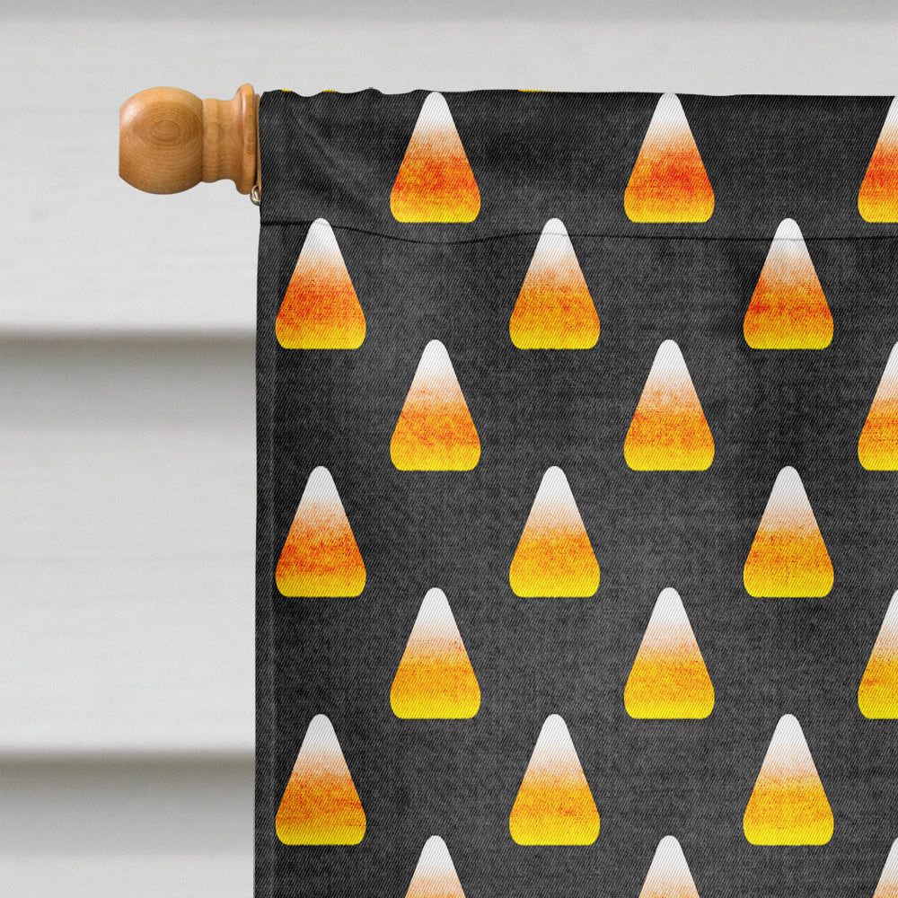 White Toy Poodle Candy Corn Halloween House Flag 28x40 Porch Sleeve Pole Decorative Outside Yard Banner Artwork Wall Hanging, Polyester