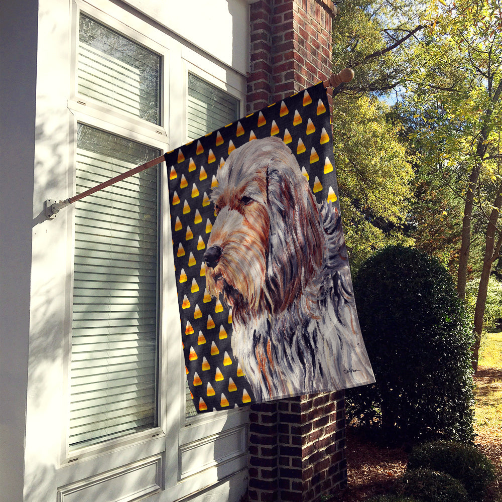 Otterhound Candy Corn Halloween House Flag 28x40 Porch Sleeve Pole Decorative Outside Yard Banner Artwork Wall Hanging, Polyester