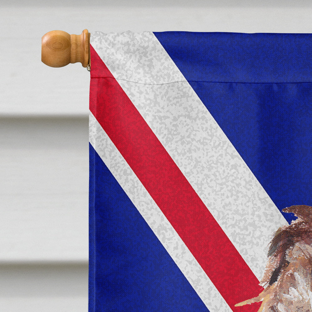 Boykin Spaniel with English Union Jack British Flag House Flag 28x40 Porch Sleeve Pole Decorative Outside Yard Banner Artwork Wall Hanging, Polyester