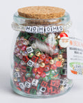 HO HO HO Santa Charm DIY Letter Bead Jar