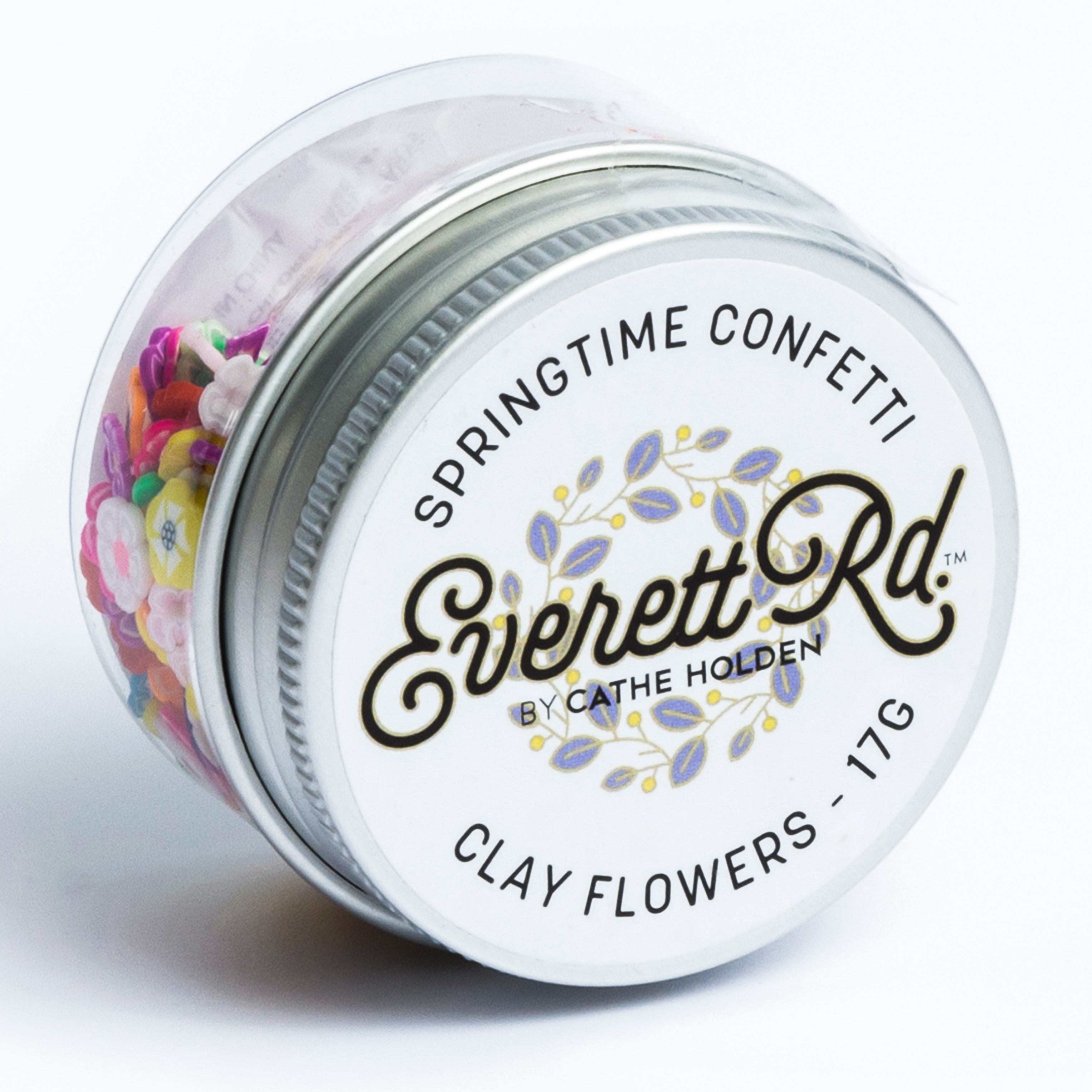 Clay Flowers Confetti In A Jar Everett Rd. by Cathe Holden