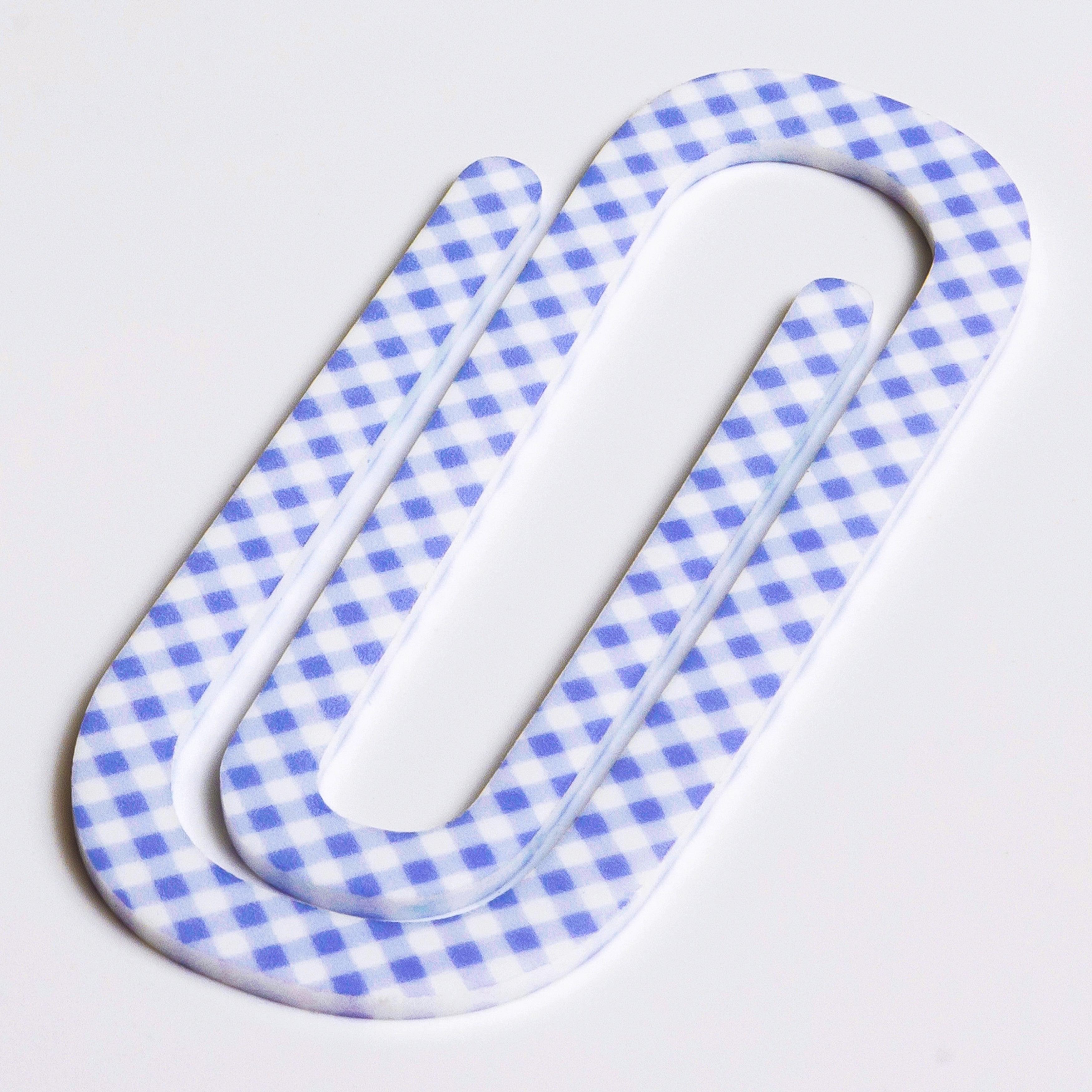 Lavender Gingham Large Paperclip Everett Rd. by Cathe Holden