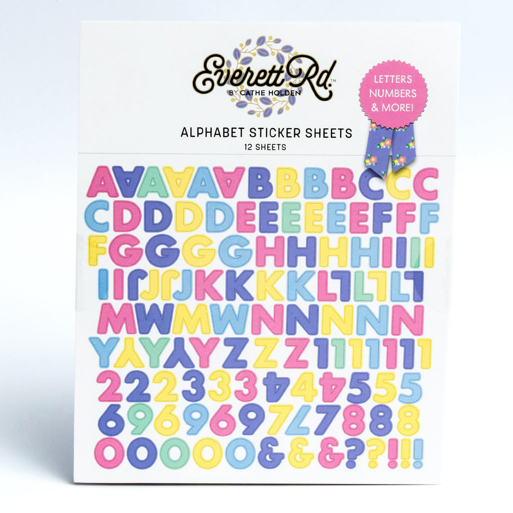 Pastel Letter Stickers Everett Rd. by Cathe Holden