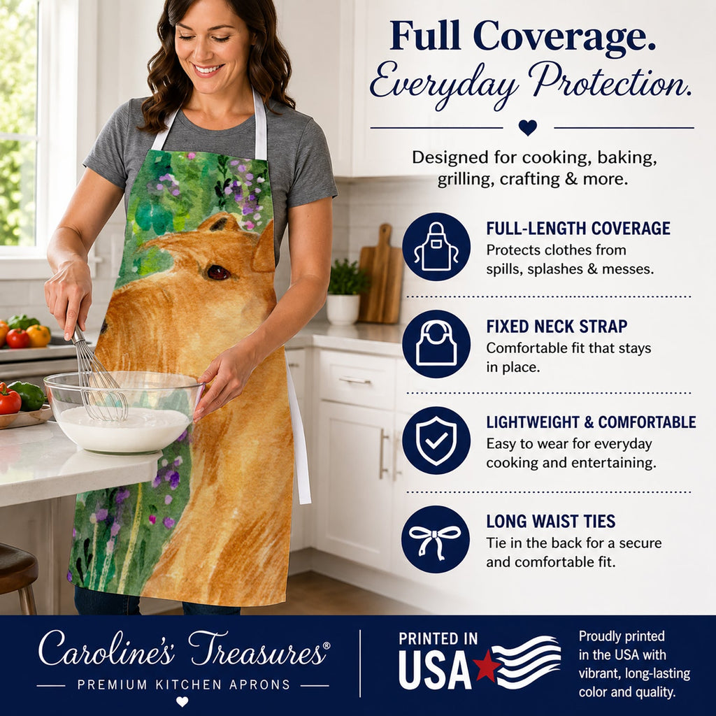 Irish Terrier Apron Cooking Kitchen Server Baking Crafts Gardening for Adult Women Men, Unisex, Large, Multicolor