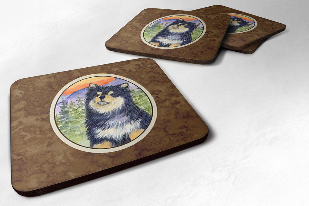 Finnish Lapphund Foam Coasters Set of 4 Cup Coasters for Indoor Outdoor, Tabletop Protection, Anti Slip, Mouse pad Material