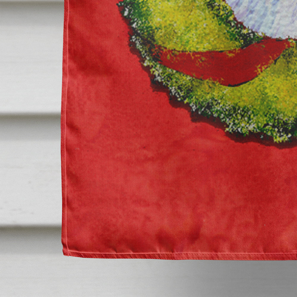 English Toy Spaniel Cristmas Wreath House Flag 28x40 Porch Sleeve Pole Decorative Outside Yard Banner Artwork Wall Hanging, Polyester