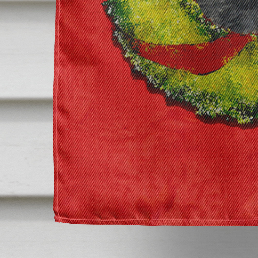 Gordon Setter Cristmas Wreath House Flag 28x40 Porch Sleeve Pole Decorative Outside Yard Banner Artwork Wall Hanging, Polyester