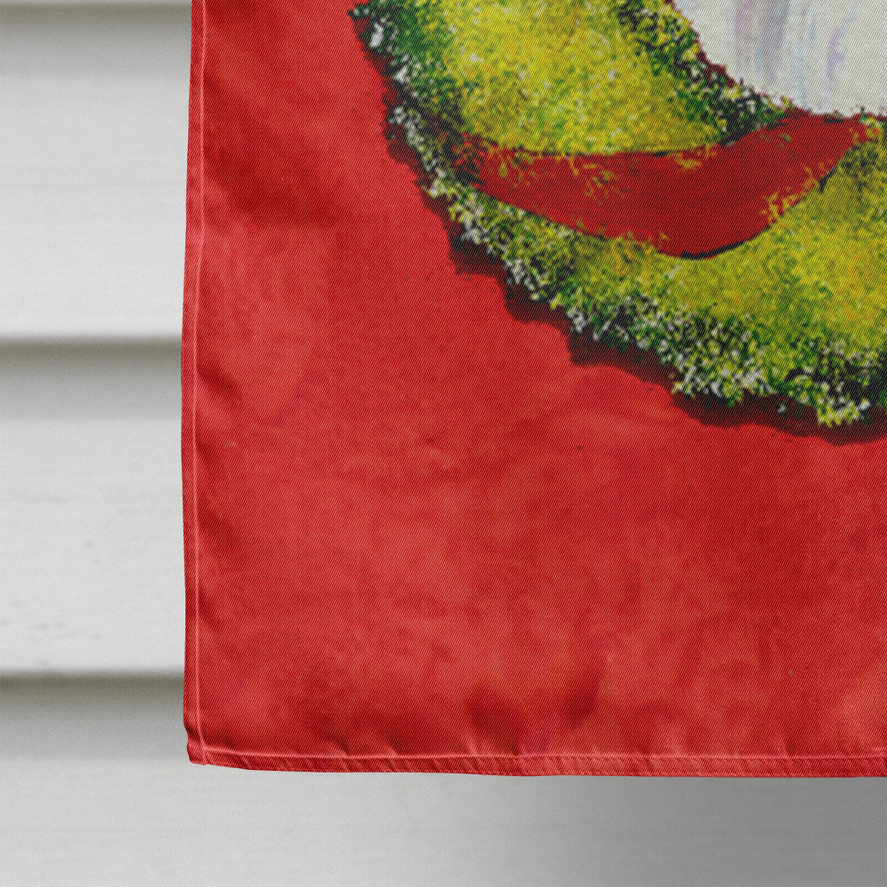 Cavalier Spaniel Cristmas Wreath House Flag 28x40 Porch Sleeve Pole Decorative Outside Yard Banner Artwork Wall Hanging, Polyester
