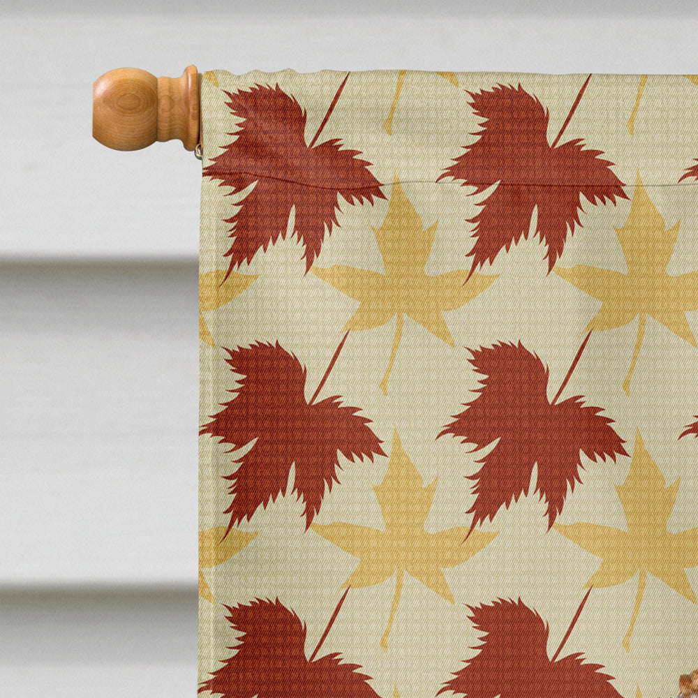 Jack Russell Terrier Fall Leaves Portrait House Flag 28x40 Porch Sleeve Pole Decorative Outside Yard Banner Artwork Wall Hanging, Polyester