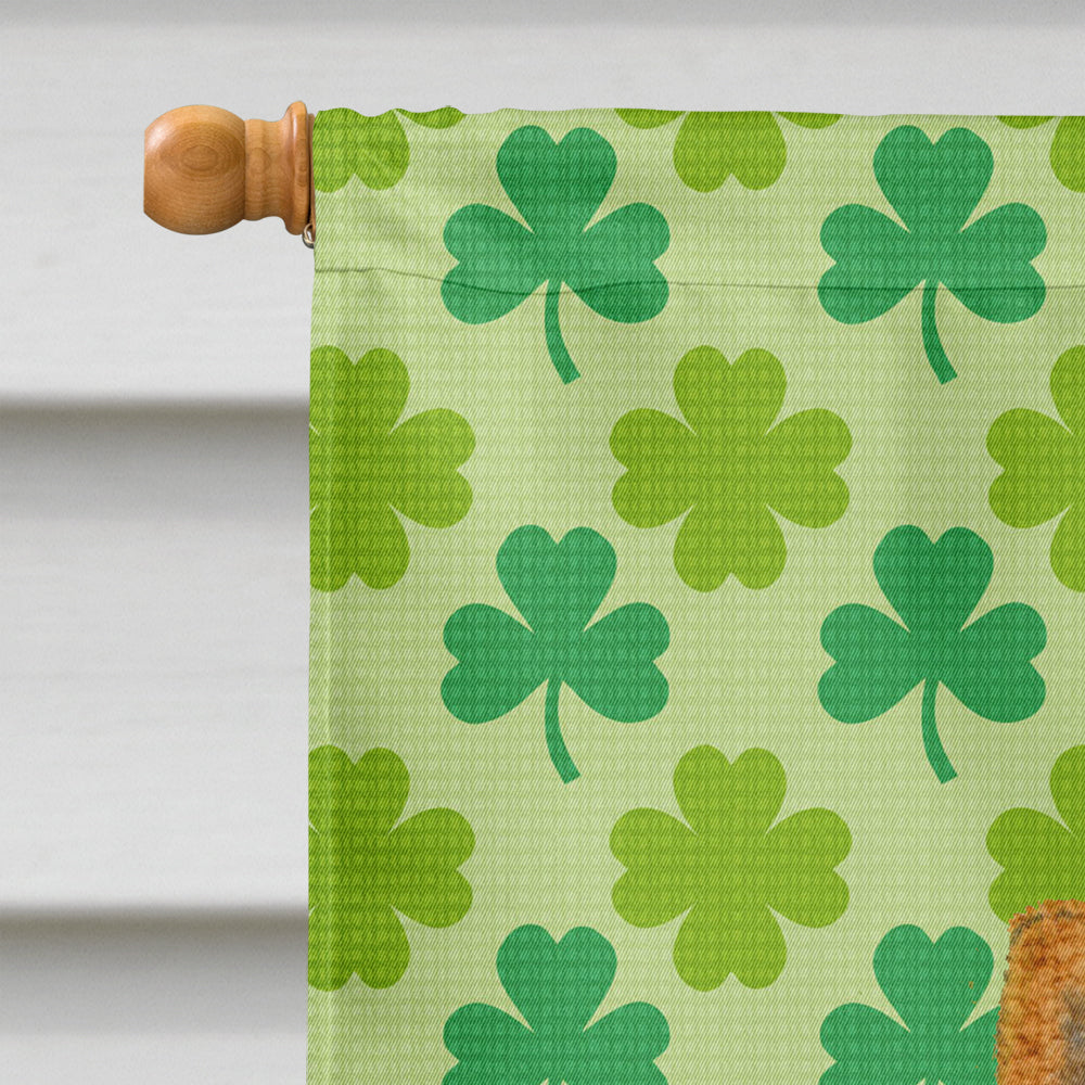 Chow Chow St. Patrick's Day Shamrock Portrait House Flag 28x40 Porch Sleeve Pole Decorative Outside Yard Banner Artwork Wall Hanging, Polyester