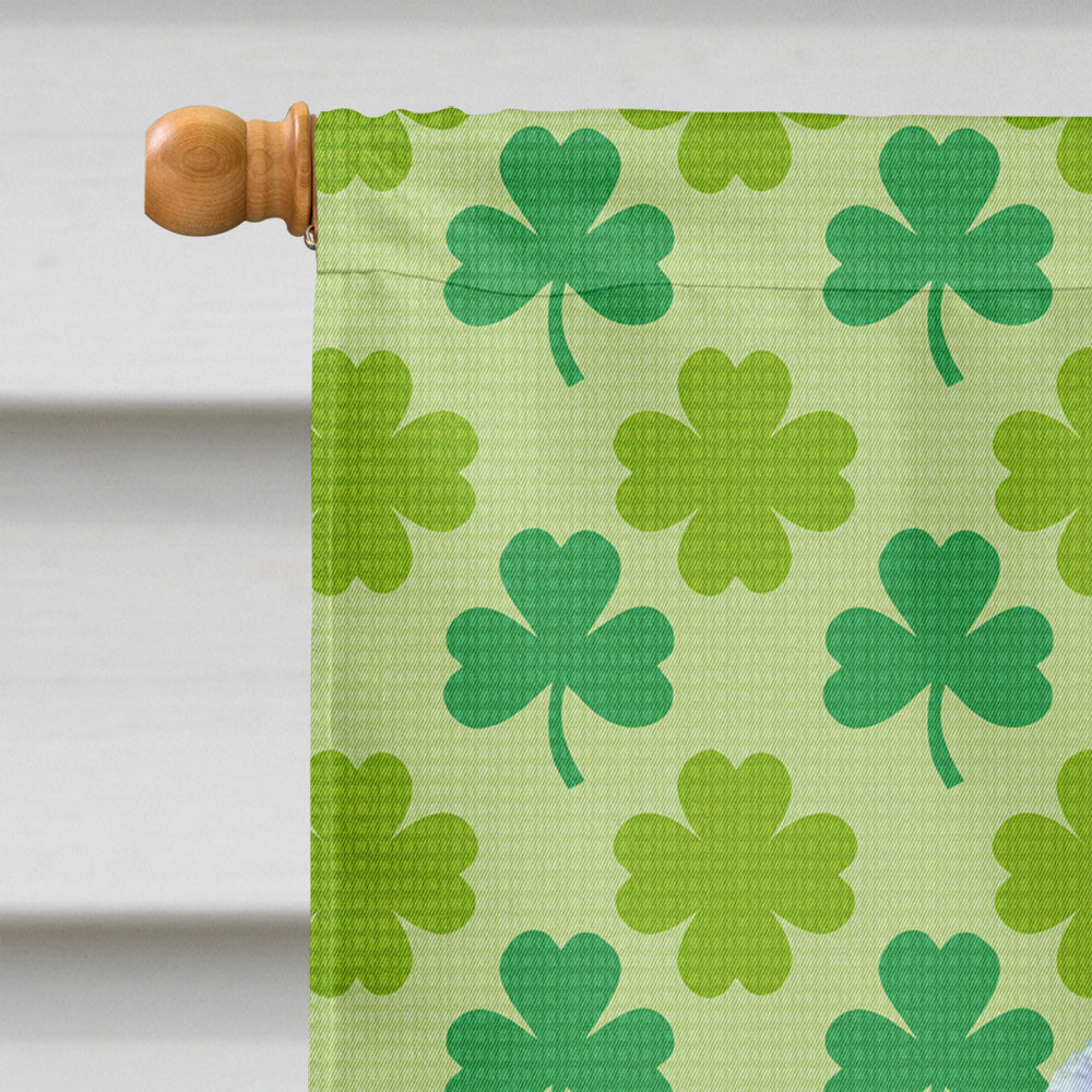 English Toy Spaniel St. Patrick's Day Shamrock Portrait House Flag 28x40 Porch Sleeve Pole Decorative Outside Yard Banner Artwork Wall Hanging, Polyester