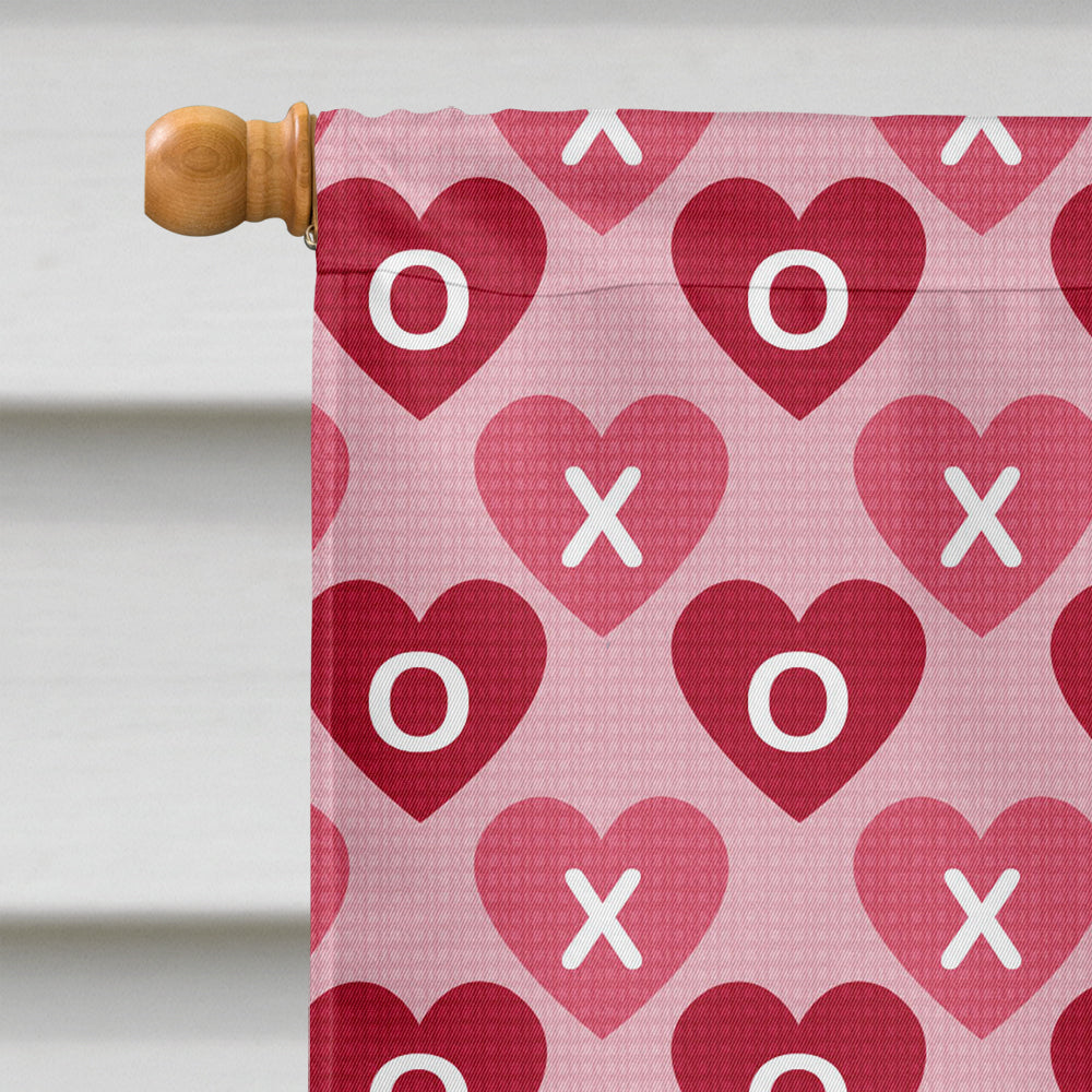 Doberman Hearts Love and Valentine's Day Portrait House Flag 28x40 Porch Sleeve Pole Decorative Outside Yard Banner Artwork Wall Hanging, Polyester