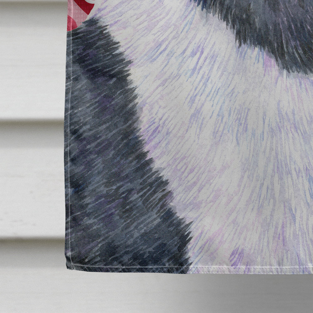 Akita Hearts Love and Valentine's Day Portrait House Flag 28x40 Porch Sleeve Pole Decorative Outside Yard Banner Artwork Wall Hanging, Polyester