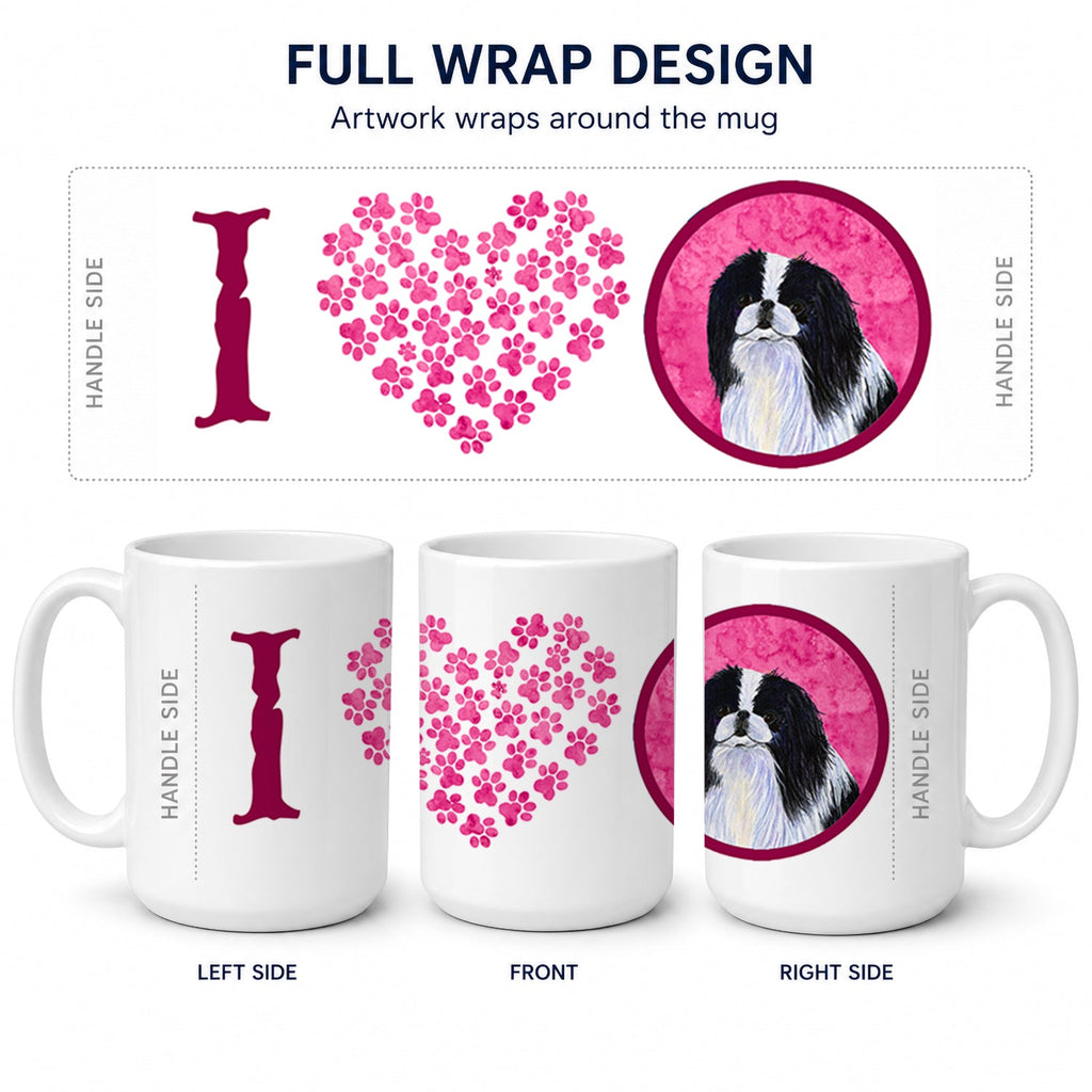 Pink Japanese Chin Ceramic Coffee Mug 15 oz Decorative Large C Handle Mug Cup for Tea, Cocoa Hot Chocolate