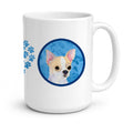 Blue Chihuahua Ceramic Coffee Mug 15 oz Decorative Large C Handle Mug Cup for Tea, Cocoa Hot Chocolate