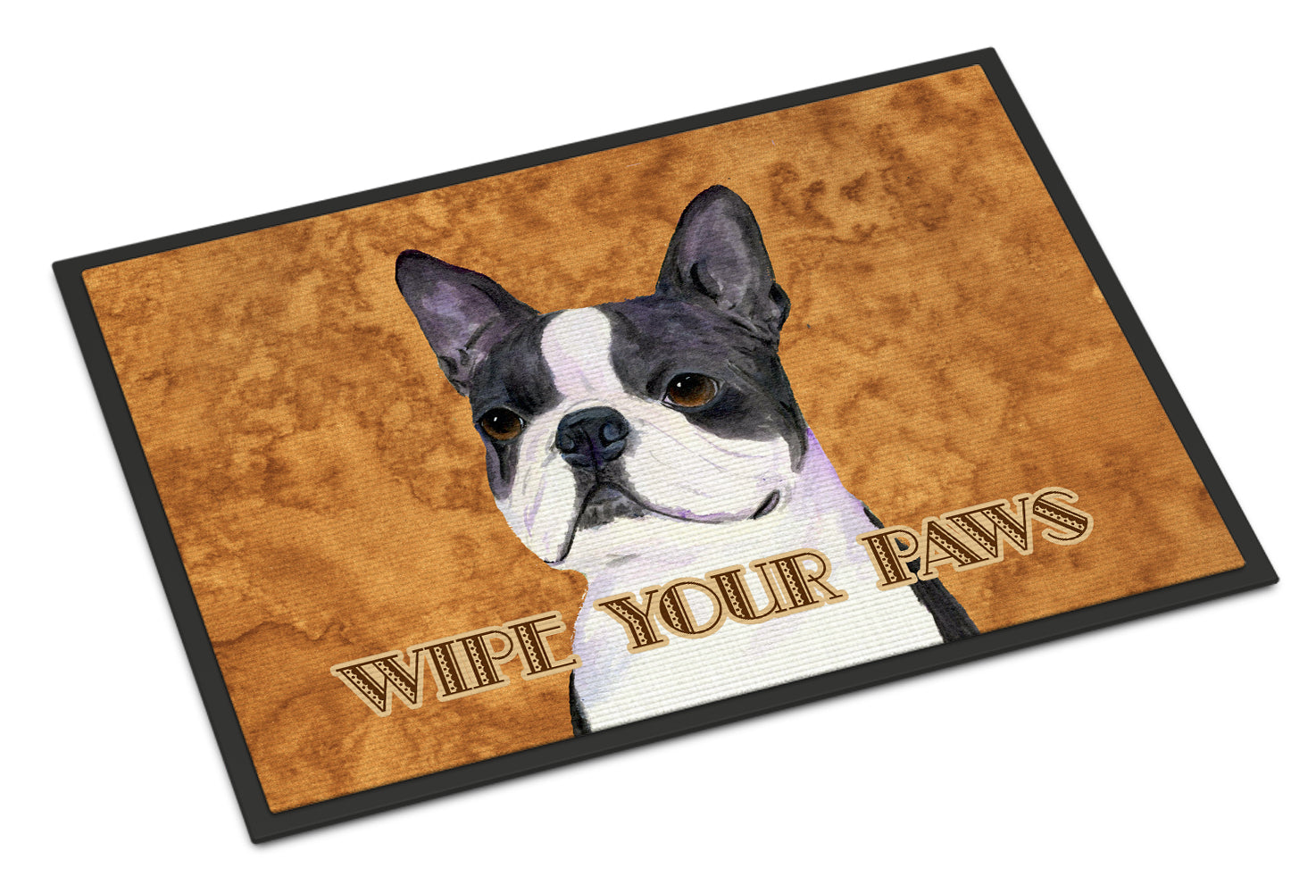 Boston Terrier Wipe your Paws Doormat Indoor Outdoor 24H X 36W Front Door Mat Rugs for Entryway, Non Slip Washable Low Pile,