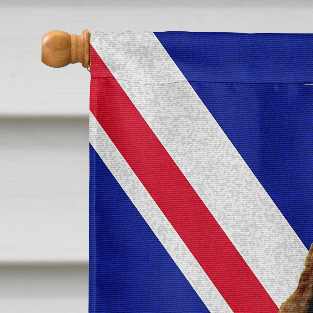 Springer Spaniel with English Union Jack British Flag House Flag 28x40 Porch Sleeve Pole Decorative Outside Yard Banner Artwork Wall Hanging, Polyester