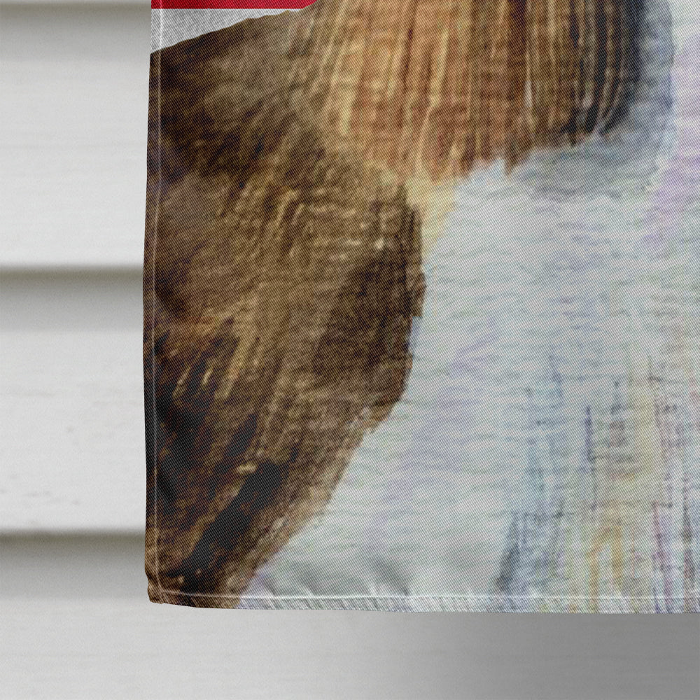 Springer Spaniel with English Union Jack British Flag House Flag 28x40 Porch Sleeve Pole Decorative Outside Yard Banner Artwork Wall Hanging, Polyester