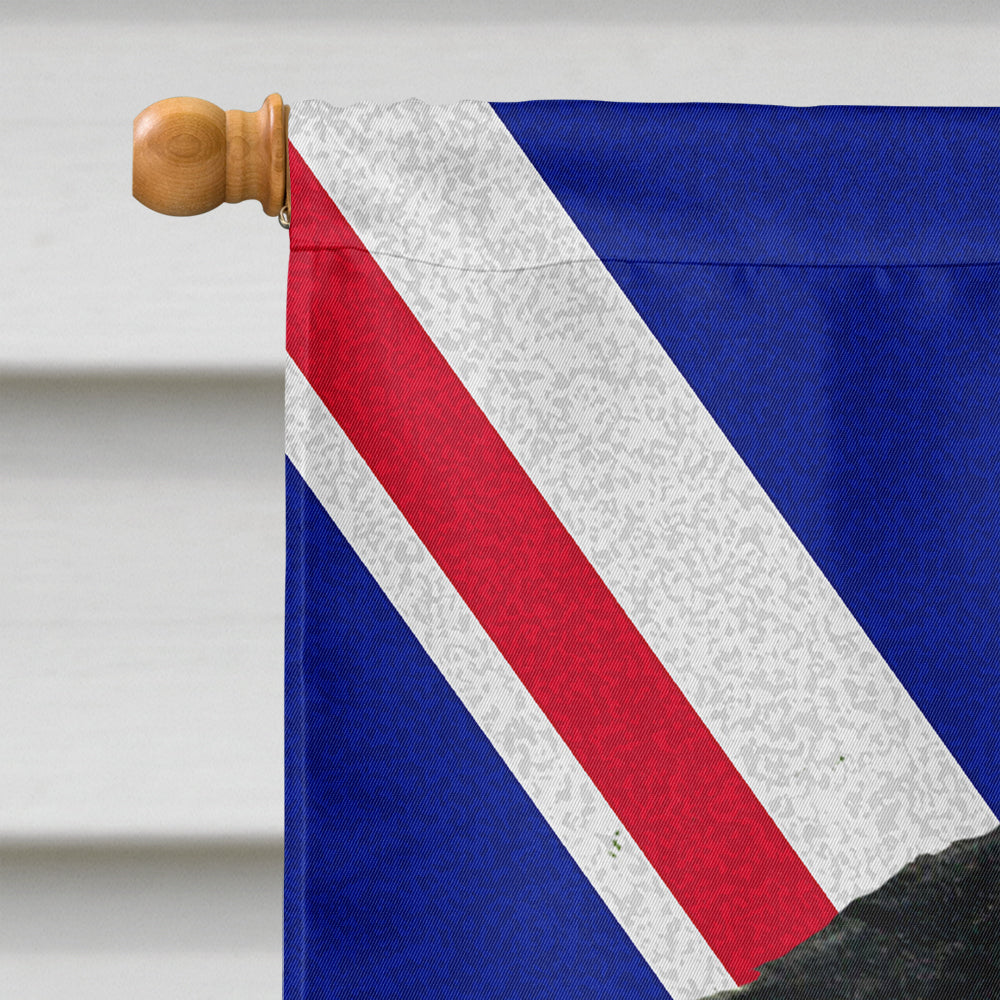 Gordon Setter with English Union Jack British Flag House Flag 28x40 Porch Sleeve Pole Decorative Outside Yard Banner Artwork Wall Hanging, Polyester