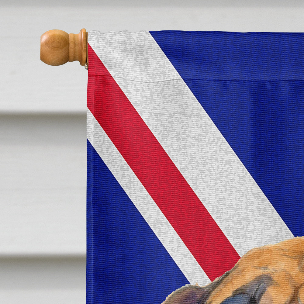 Bullmastiff with English Union Jack British Flag House Flag 28x40 Porch Sleeve Pole Decorative Outside Yard Banner Artwork Wall Hanging, Polyester
