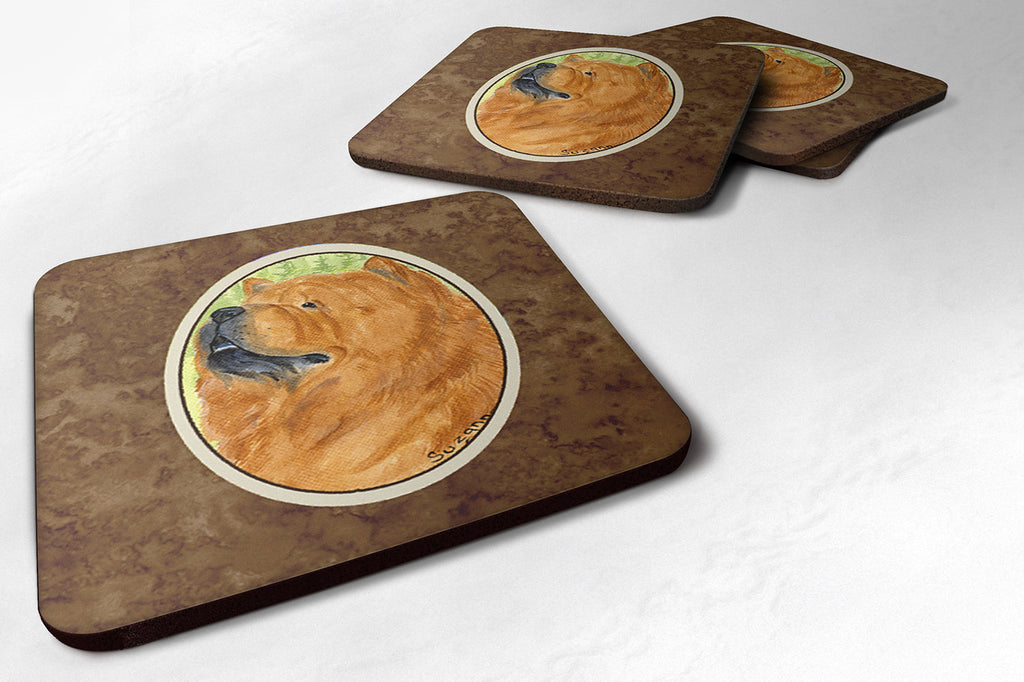 Chow Chow Foam Coasters Set of 4 Cup Coasters for Indoor Outdoor, Tabletop Protection, Anti Slip, Mouse pad Material