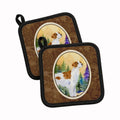 Setter Pot Holder Set of 2 Heat Resistant Quilted Hot Pads 7.5 x 7.5 Inch, Insulated Kitchen Trivets for Cooking & Baking