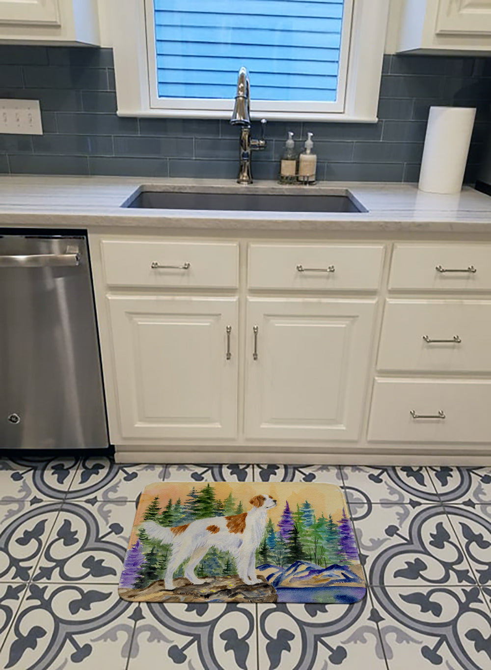 Setter Memory Foam Kitchen Mat Machine Washable Anti-Fatigue Cushion Comfort Bath or Kitchen Rug