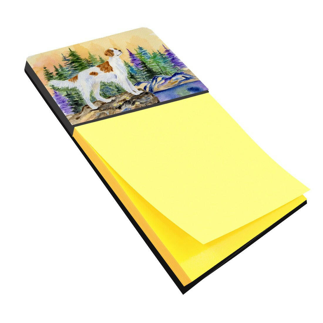 Setter Watercolor Sticky Note Holder Refillable Dispenser Desk Accessory 3x3 Pad Gift