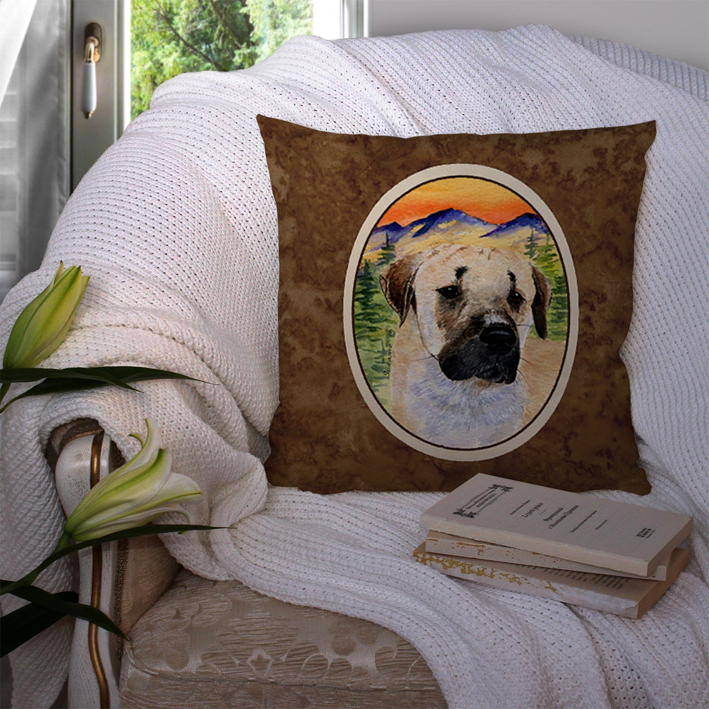 Anatolian Shepherd Decorative Throw Pillow 14x14 Indoor Outdoor Accent Cushion, Fabric Cover with Insert for Sofa, Bed, Porch & Living Room