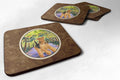 Airedale Foam Coasters Set of 4 Cup Coasters for Indoor Outdoor, Tabletop Protection, Anti Slip, Mouse pad Material