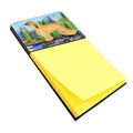 Afghan Hound Watercolor Sticky Note Holder Refillable Dispenser Desk Accessory 3x3 Pad Gift