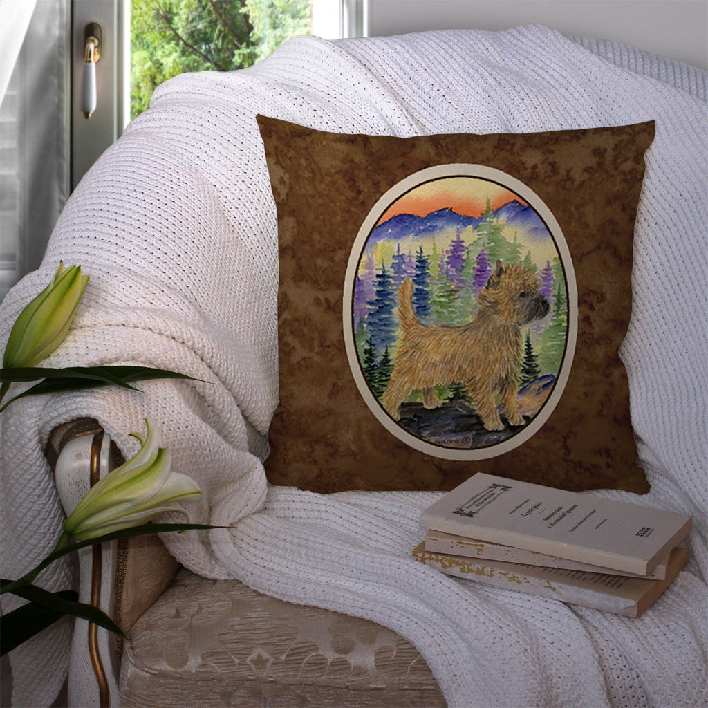 Cairn Terrier Decorative Throw Pillow 14x14 Indoor Outdoor Accent Cushion, Fabric Cover with Insert for Sofa, Bed, Porch & Living Room