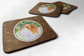 Japanese Chin Foam Coasters Set of 4 Cup Coasters for Indoor Outdoor, Tabletop Protection, Anti Slip, Mouse pad Material