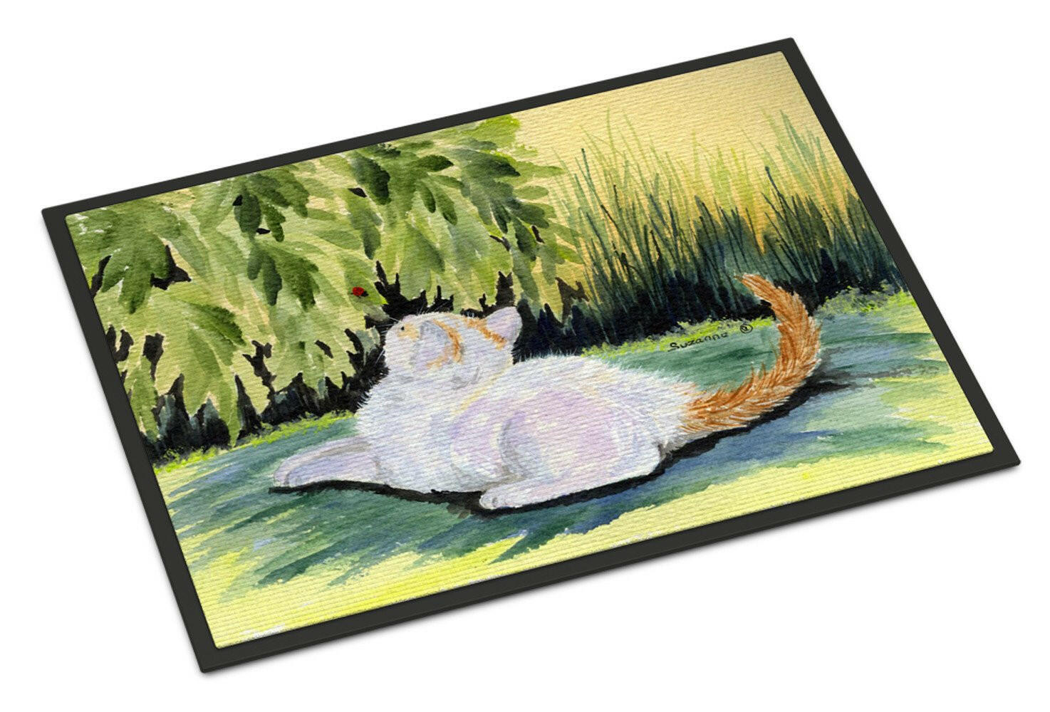 Cat Doormat Indoor Outdoor 18H X 27W Front Door Mat Rugs for Entryway, Non Slip Washable