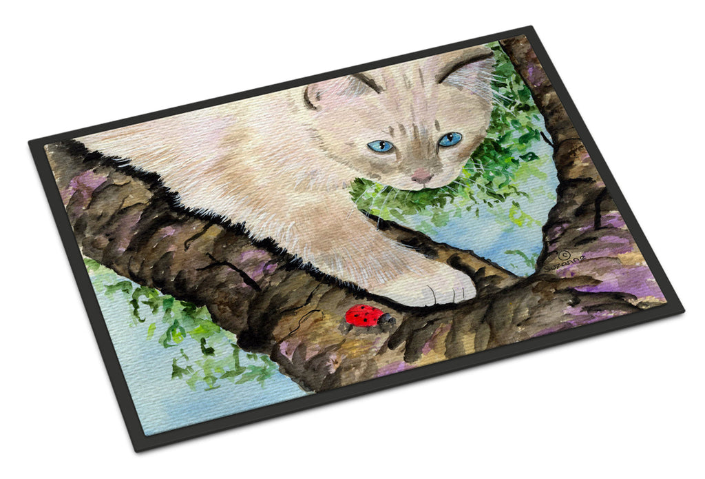 Cat - Birman Doormat Indoor Outdoor 24H X 36W Front Door Mat Rugs for Entryway, Non Slip Washable Low Pile,