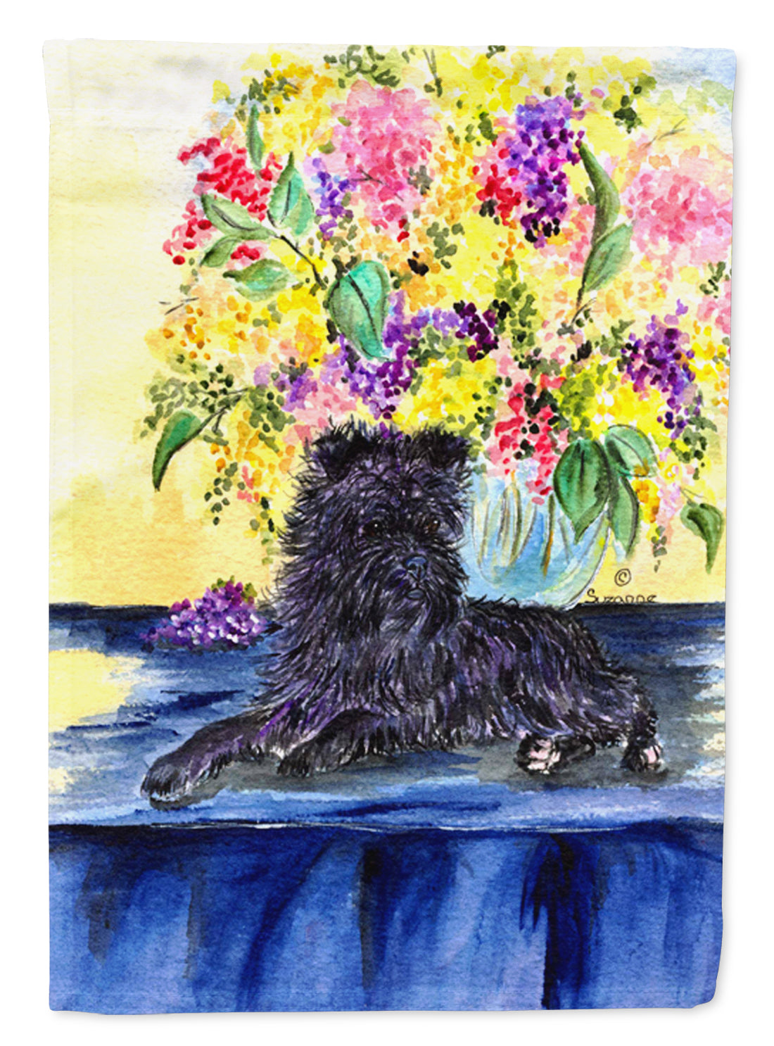Affenpinscher House Flag 28x40 Porch Sleeve Pole Decorative Outside Yard Banner Artwork Wall Hanging, Polyester